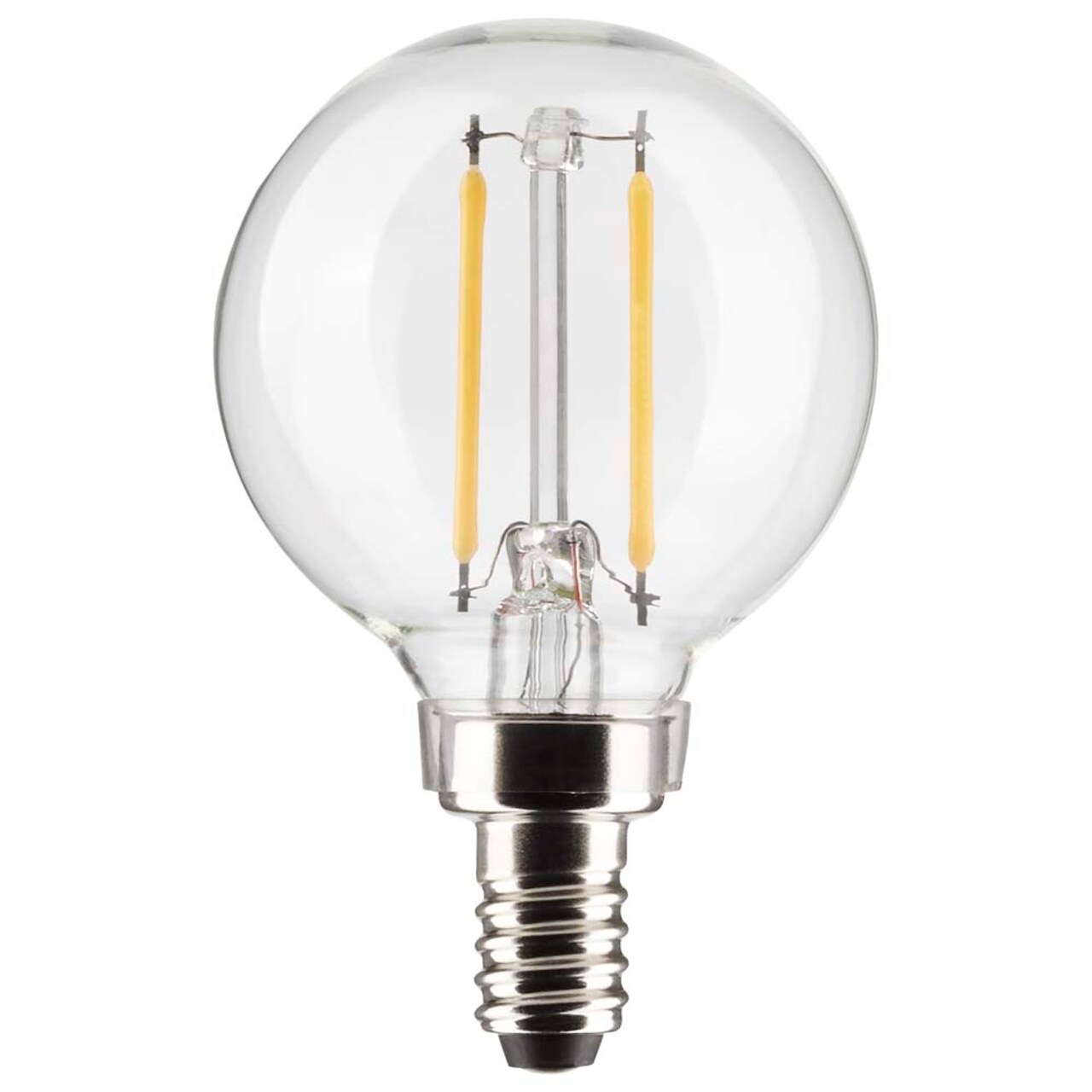 Satco 3w G16.5 Globe Filament LED 2700K Candelabra Base Dimmable - 25w equiv